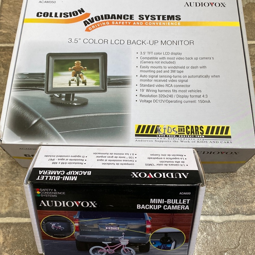 BNIB Audiovox Backup Camera and LCD Backup Monitor